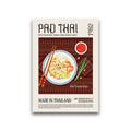 Vibrant pad thai food canvas painting kitchen wall art