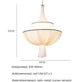 French fabric decorbites creamy e27 foyer chandelier bedroom light