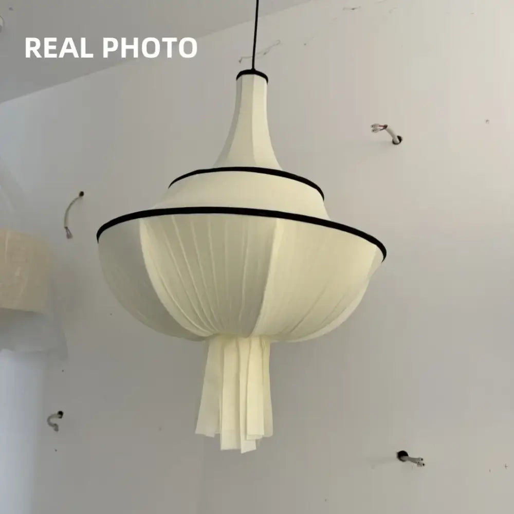 French fabric decorbites creamy e27 foyer chandelier bedroom light