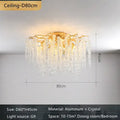French golden crystal branch chandelier for living room