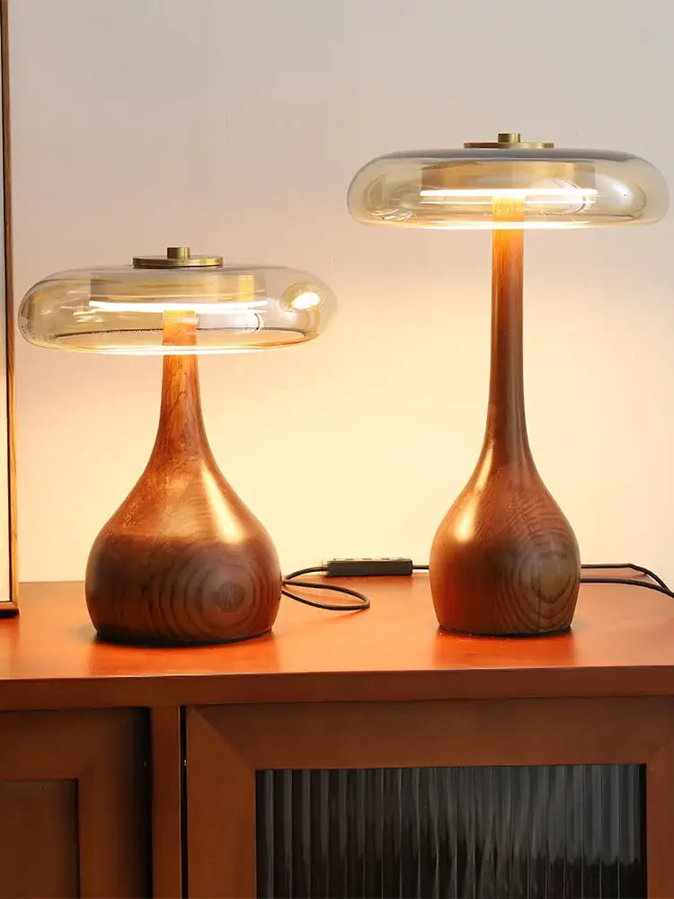 DecorBites™ Andi Walnut Table Lamp for Living Room Bedroom Study Hotel Creative French Style