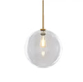 Frosted and mirrored glass ball pendant light for dining room