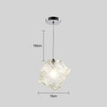 Frosted textured ice cake glass pendant light dining room set