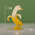 DecorBites™ Banana Duck Sculpture: Cute Funny Animal Figurine for Home Decor