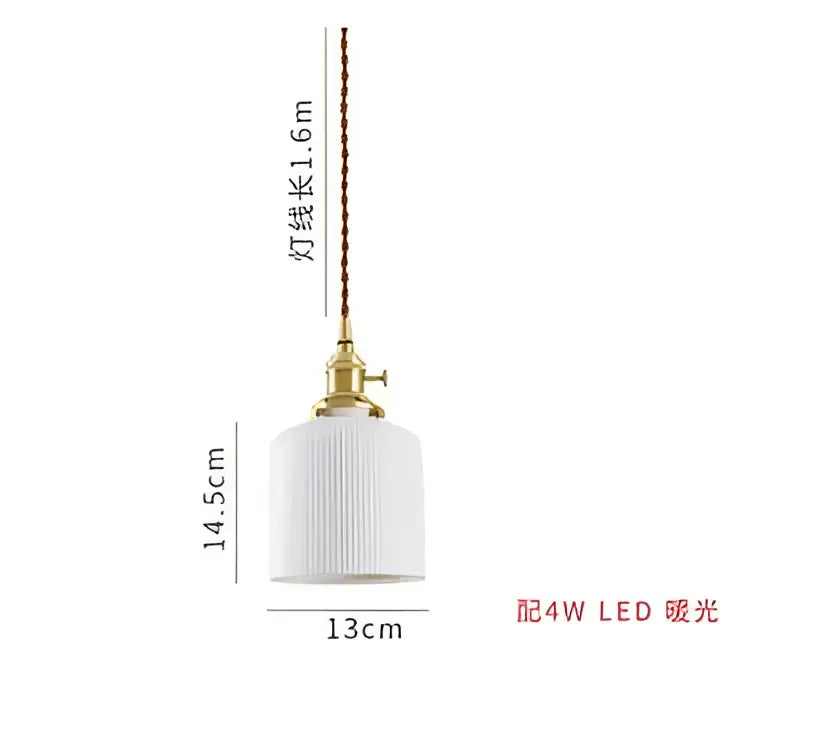 DecorBites™ Green Glass Pendant Light for Bedroom Dinning Living Room