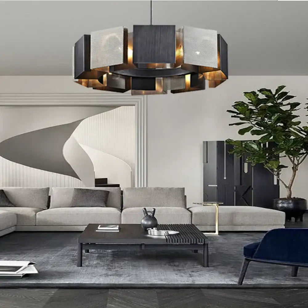 DecorBites™ Black Metal Pendant Lights: Stylish LED Luxury Hanging Lamp for Home Decoration