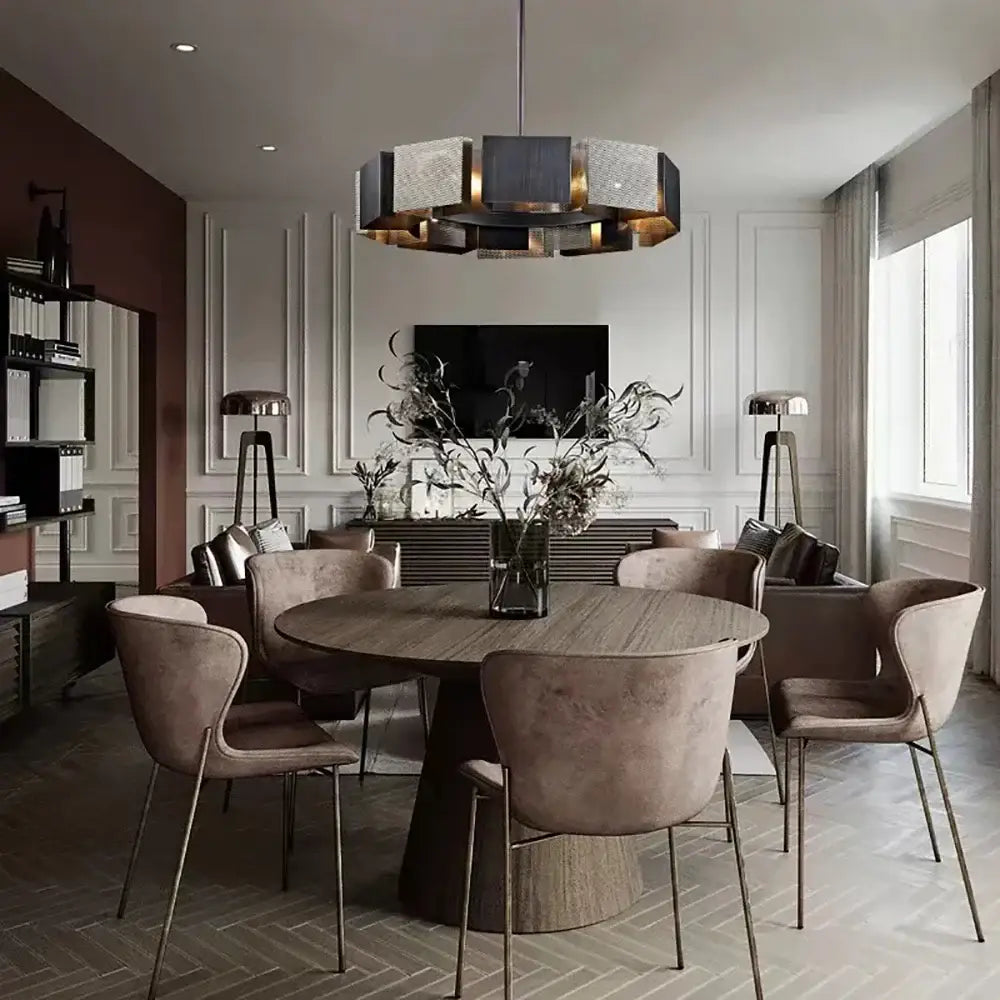 DecorBites™ Black Metal Pendant Lights: Stylish LED Luxury Hanging Lamp for Home Decoration