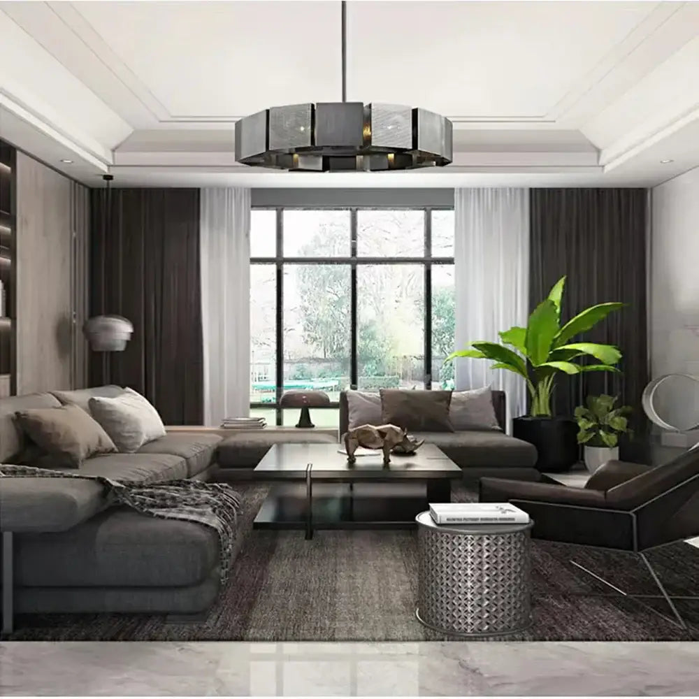 DecorBites™ Black Metal Pendant Lights: Stylish LED Luxury Hanging Lamp for Home Decoration