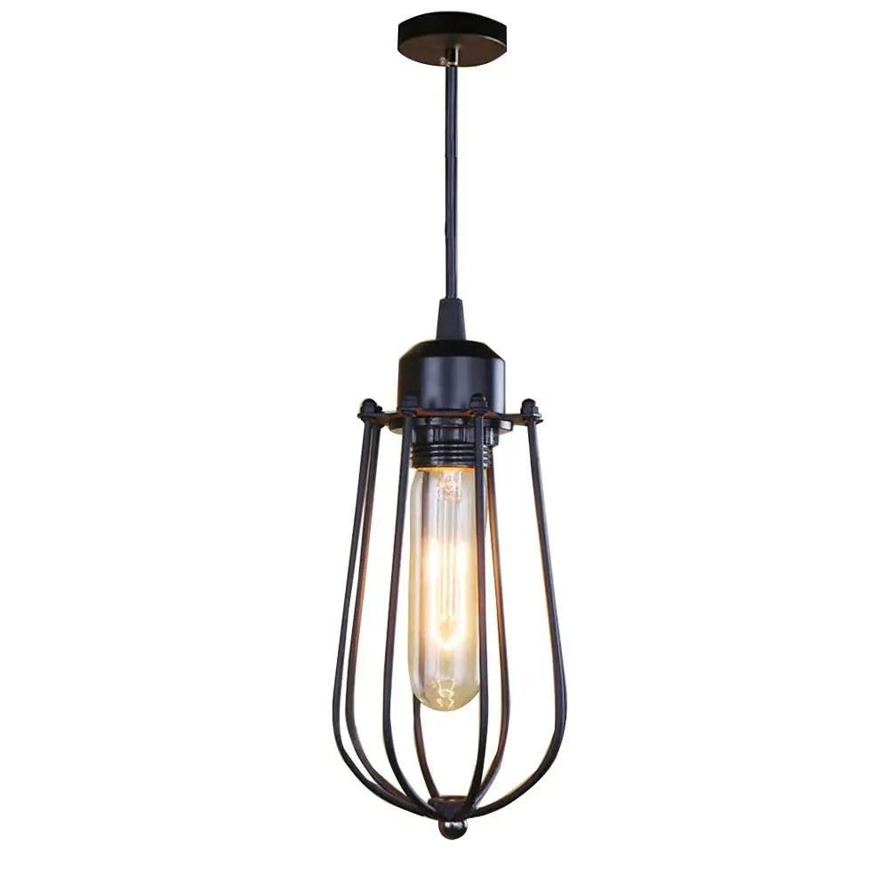 Geometric black metal chandelier kitchen wireframe pendant light