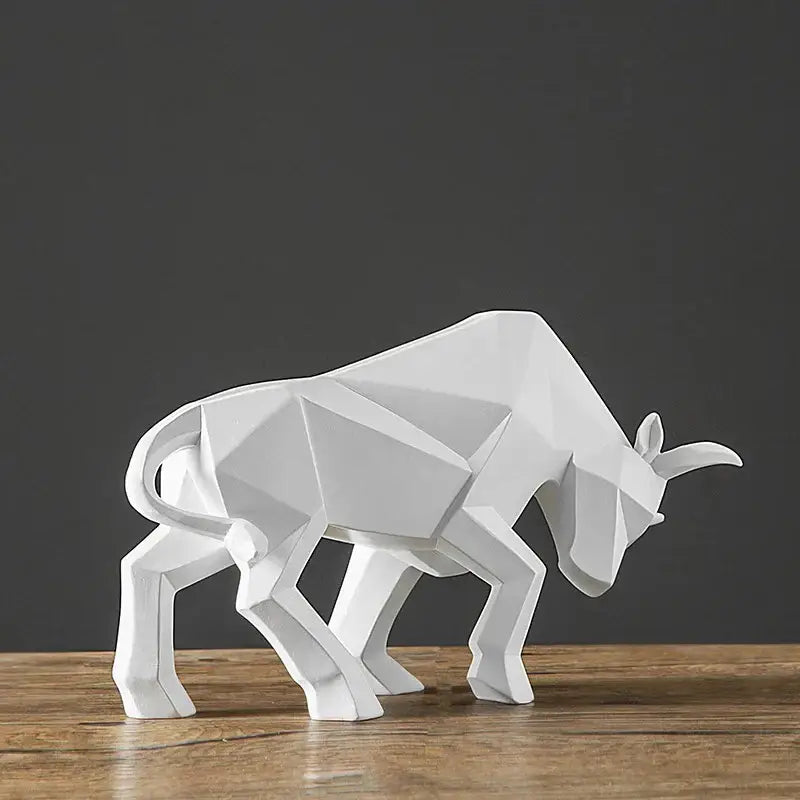 DecorBites™ Bull Bison Sculpture Abstract Animal Figurine Decor Ornaments for Home and Office