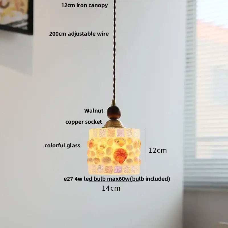 Geometric brass and clear glass led pendant light dining room