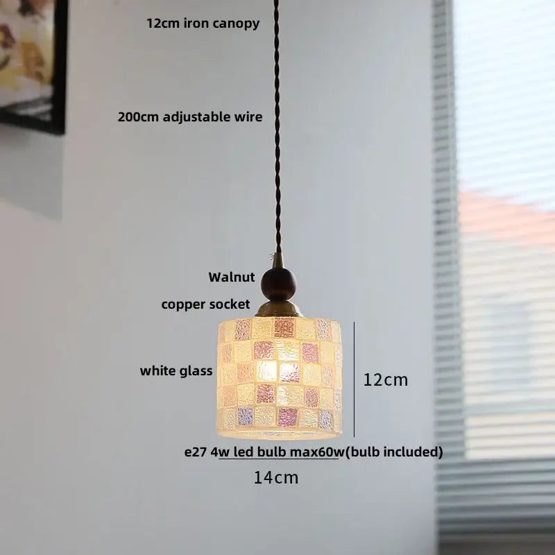 Geometric brass and clear glass led pendant light dining room