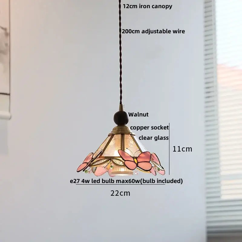 Geometric brass and clear glass led pendant light dining room