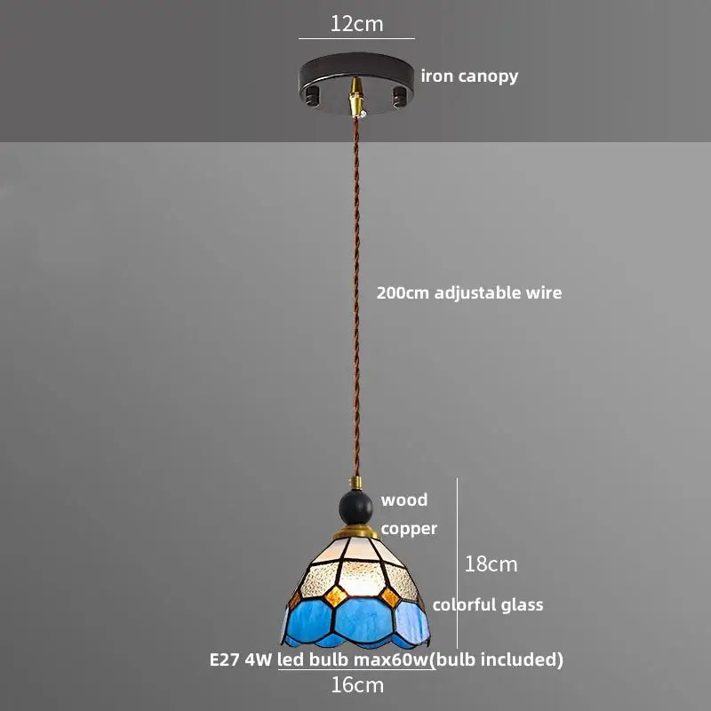 Geometric brass and clear glass led pendant light dining room
