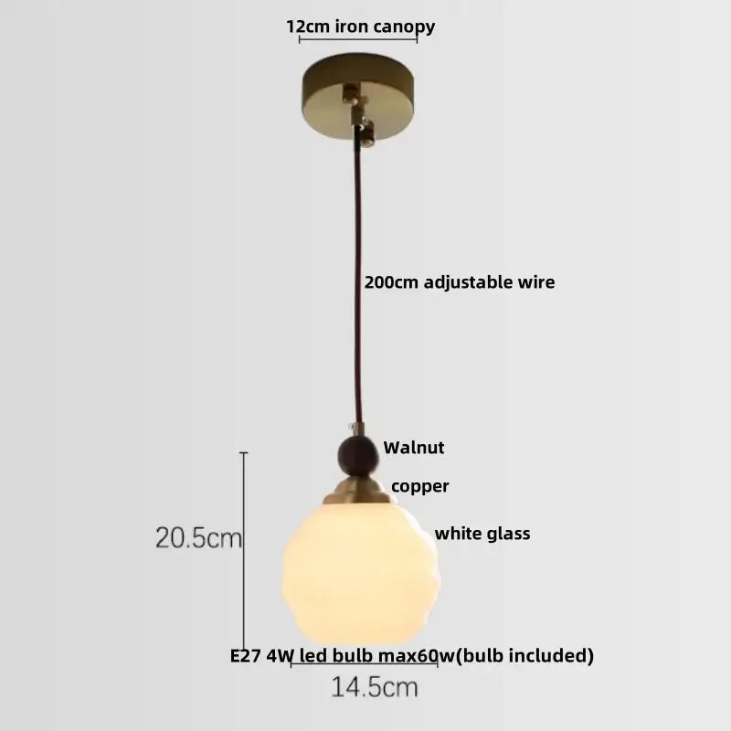 Geometric brass and clear glass led pendant light dining room