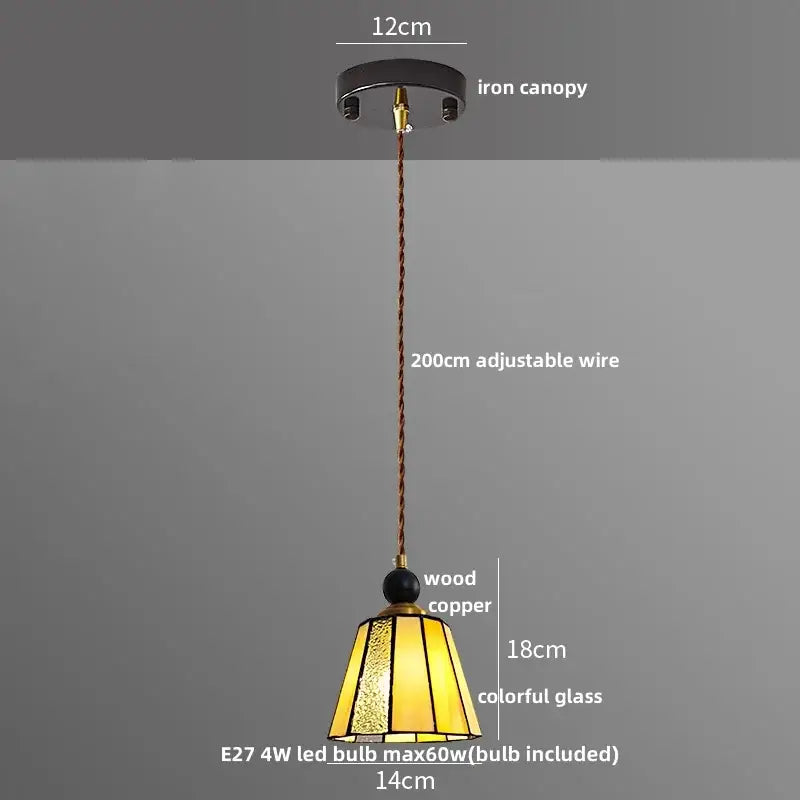 Geometric brass and clear glass led pendant light dining room