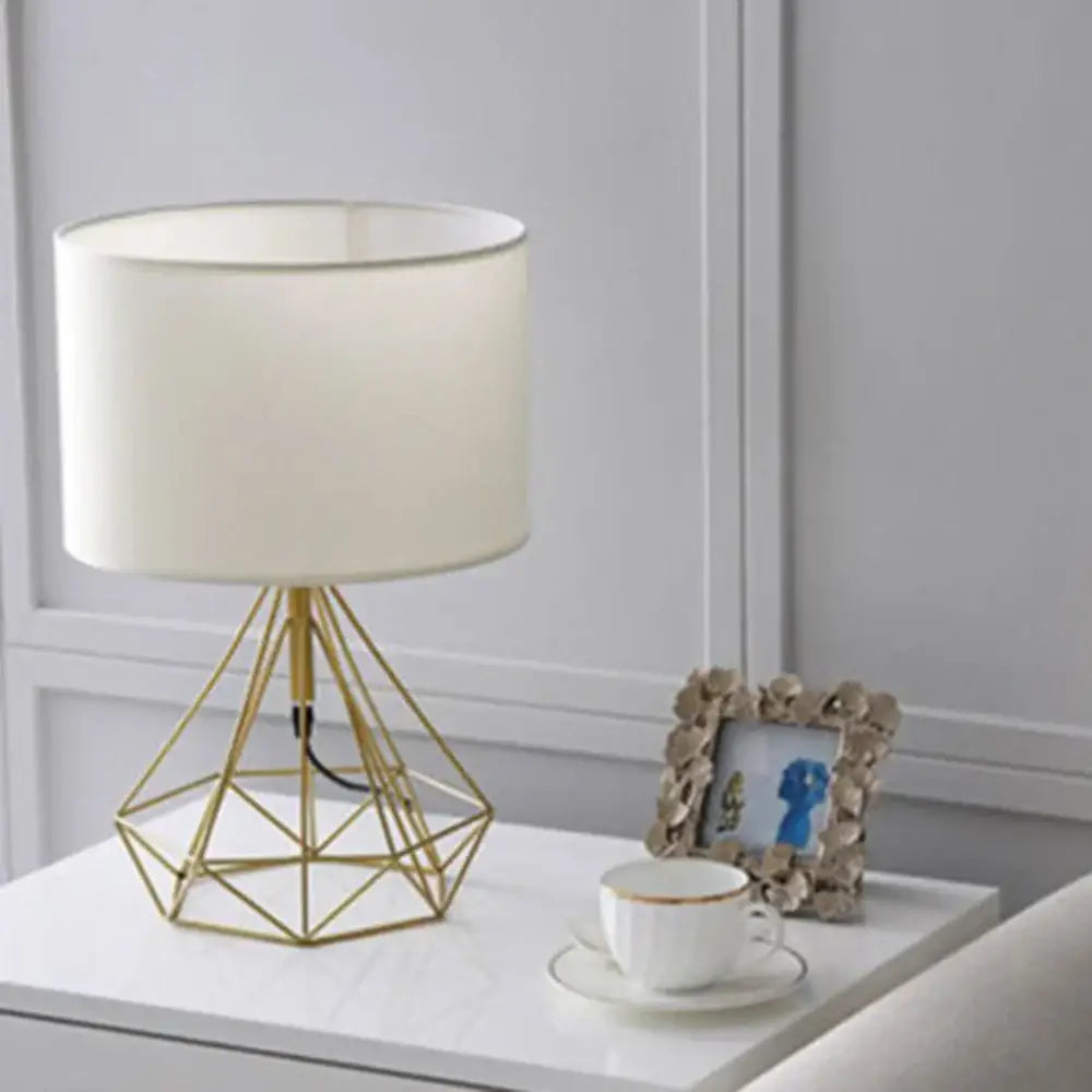DecorBites™ Linen Fabric LED Table Lamp Creative Gift Night Lamp