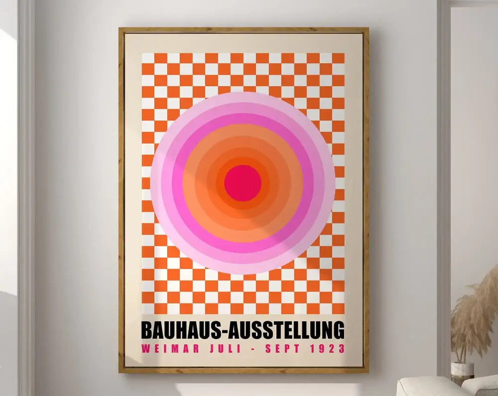 Bauhaus black & white geometric canvas prints living room wall art