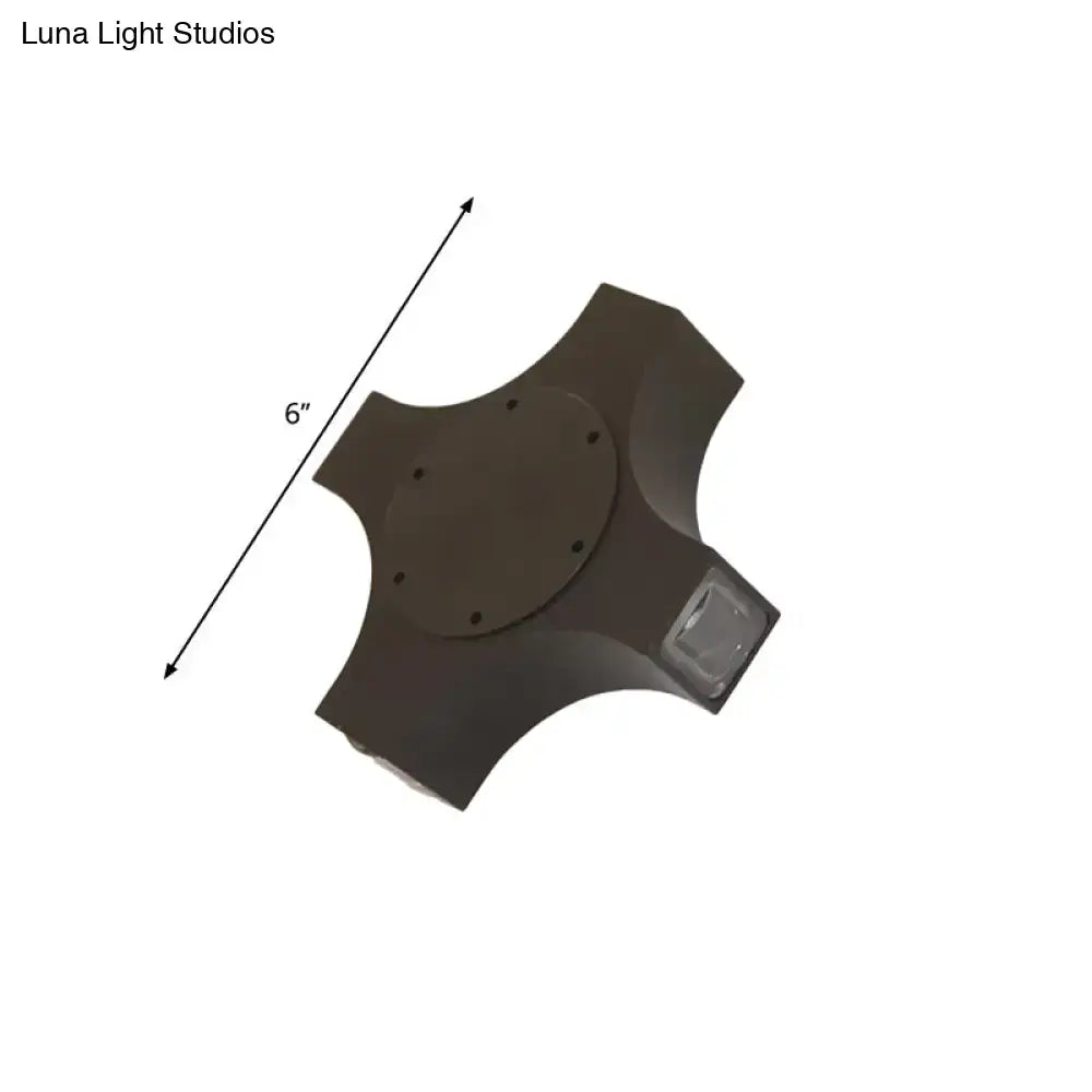 DecorBites™ Geometric Metallic Shade Black Wall Lamp - 3/4 Lights Corridor Sconce