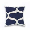 Geometric navy blue & gray cushion cover living room decor