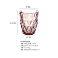 Geometric pink faceted 240ml water glass drinkware dining room tumbler