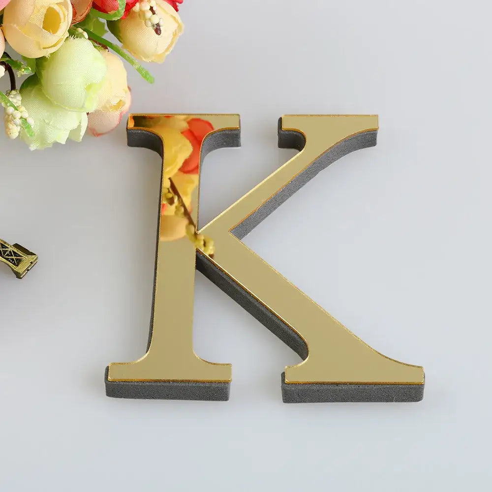 DecorBites™ 3D Mirror Alphabet Letters Wall Decor for Home, Parties, and Weddings
