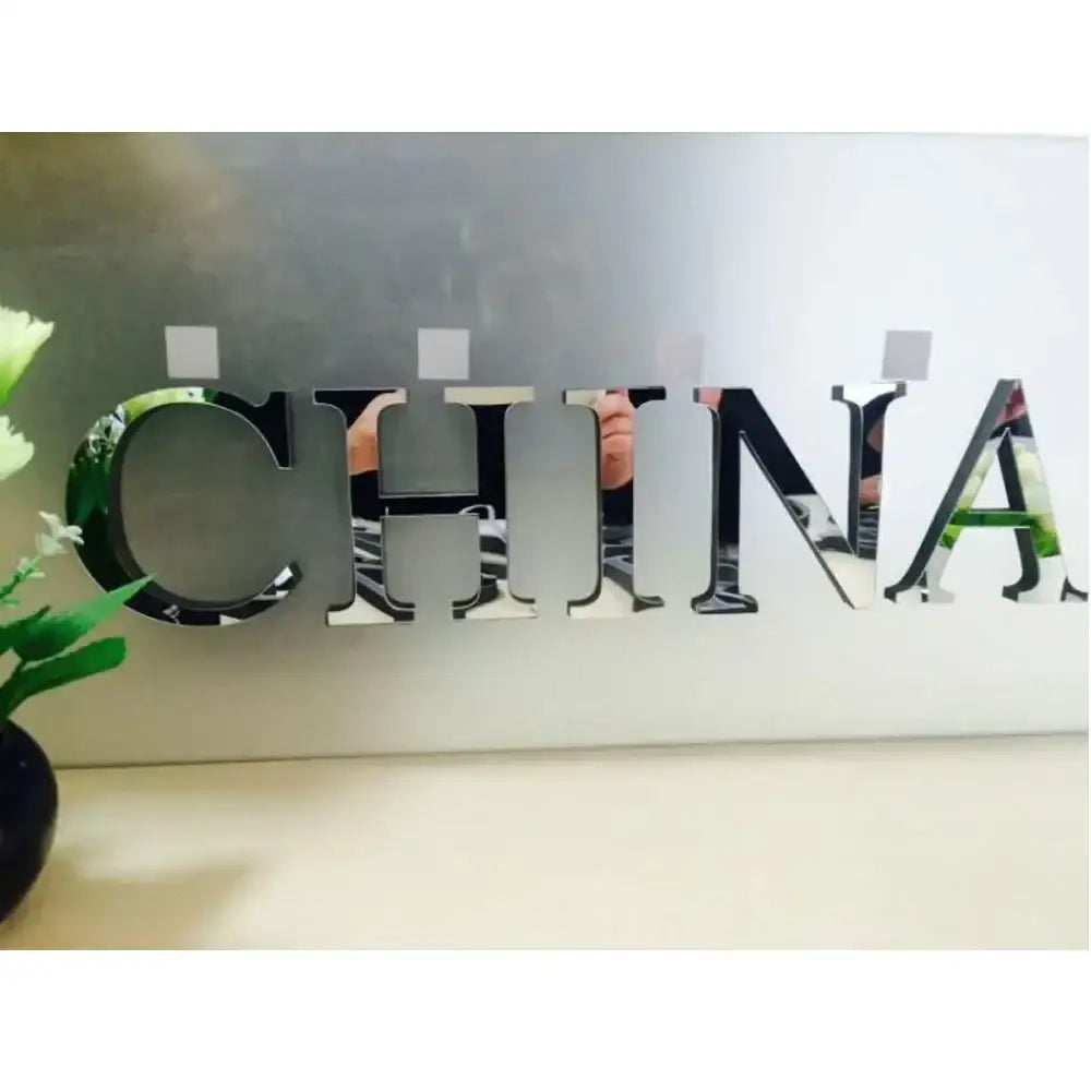 DecorBites™ 3D Mirror Alphabet Letters Wall Decor for Home, Parties, and Weddings