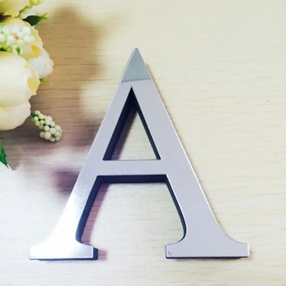 DecorBites™ 3D Mirror Alphabet Letters Wall Decor for Home, Parties, and Weddings