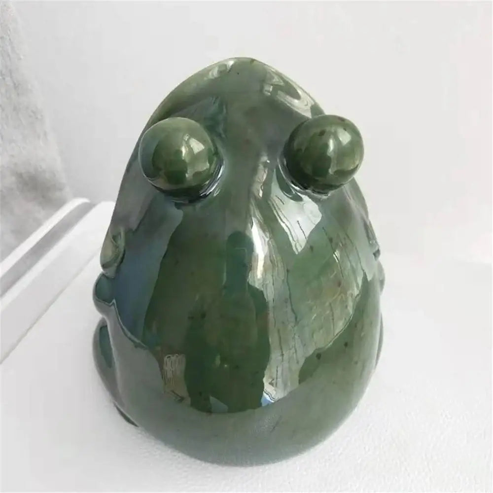 Glossy green & orange decorbites ceramic animal storage frog kitchen