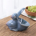 Glossy green & orange decorbites ceramic animal storage frog kitchen