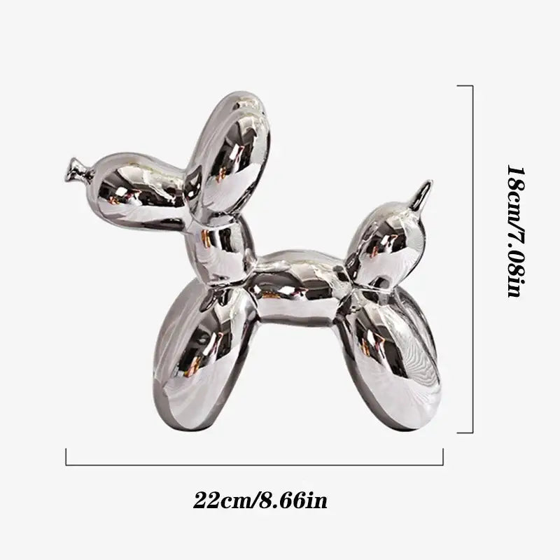 DecorBites™ 22cm Balloon Dog Ceramic Sculpture Decor Statue Office Gift