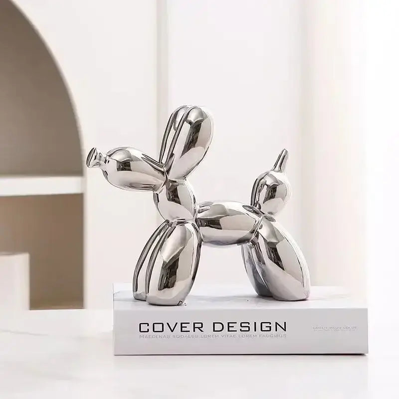 DecorBites™ 22cm Balloon Dog Ceramic Sculpture Decor Statue Office Gift
