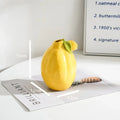 Glossy yellow ceramic lemon flower vase kitchen citrus decor
