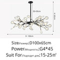 DecorBites™ Branch Shape Firefly Ceiling Chandelier G4 Led Lighting Indoor Hanging Lamp