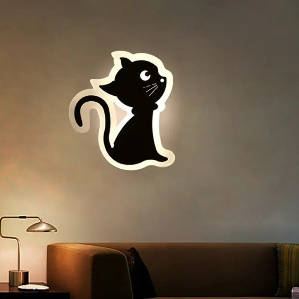 Gold & brown crescent led wall light – children’s bedroom sconce