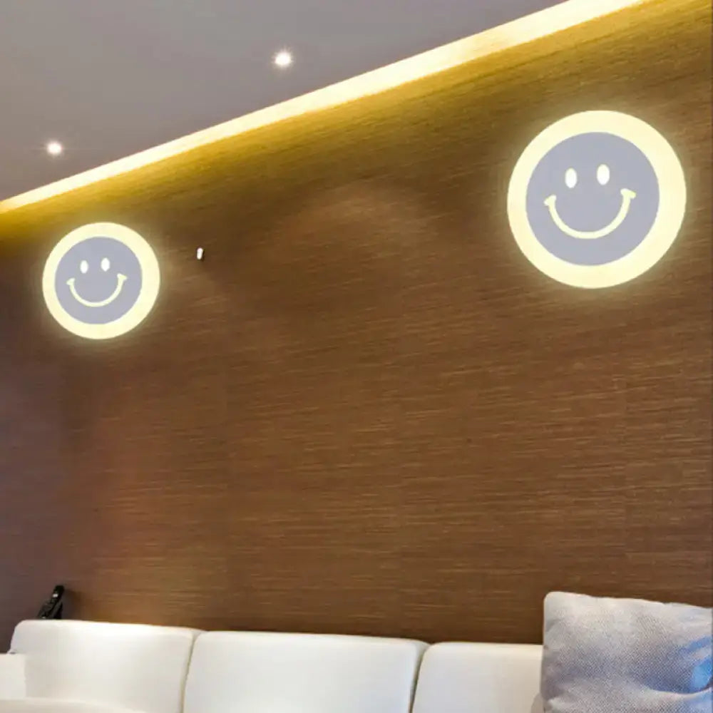 Gold & brown crescent led wall light – children’s bedroom sconce