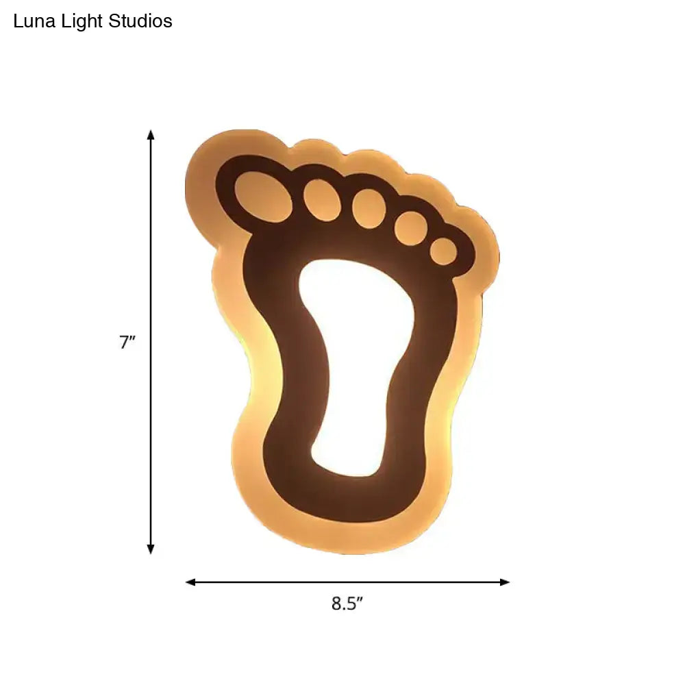 Gold & brown crescent led wall light – children’s bedroom sconce
