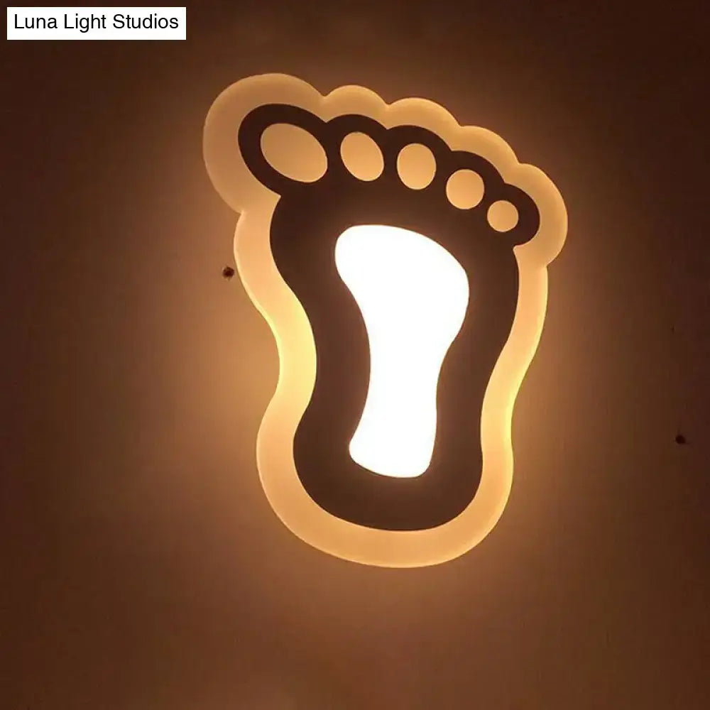 Gold & brown crescent led wall light – children’s bedroom sconce