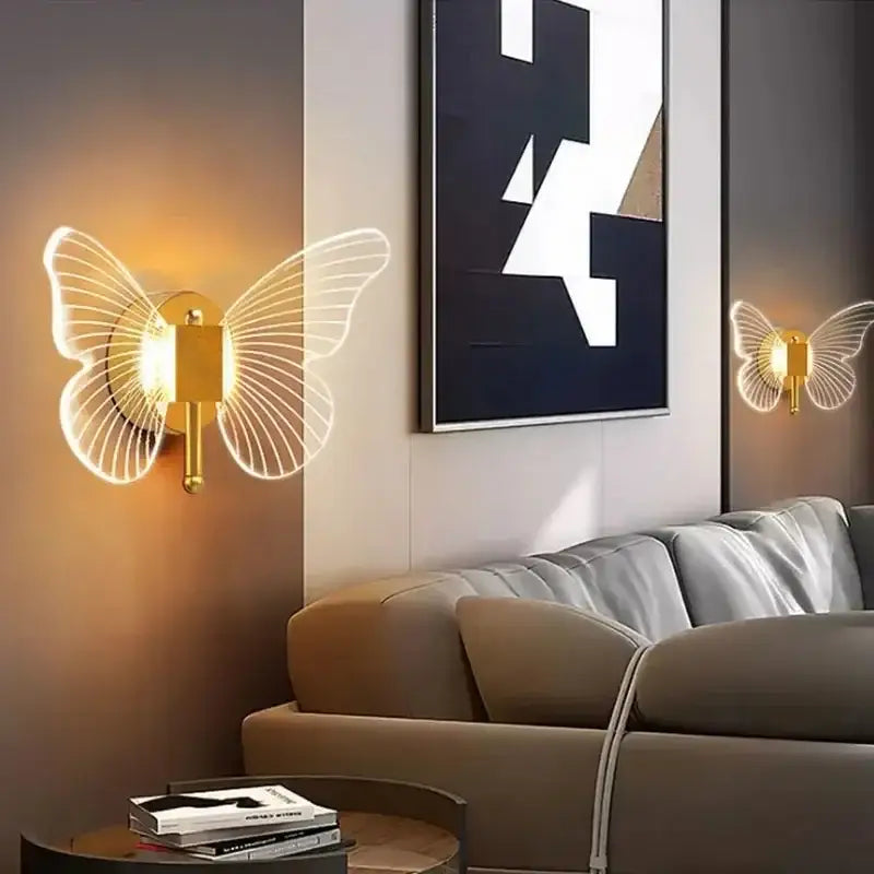 Gold butterfly chandelier living room pendant light