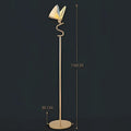 Gold butterfly led floor lamp living room iridescent art light