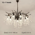 DecorBites™ Crystal Branch Chandelier: Modern Minimalist Luxury Lighting for Living Room and Bedroom