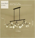 Gold nordic firefly led chandelier dining room glass pendant light