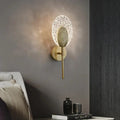 Gold textured glass led wall lamp bedroom indoor lighting