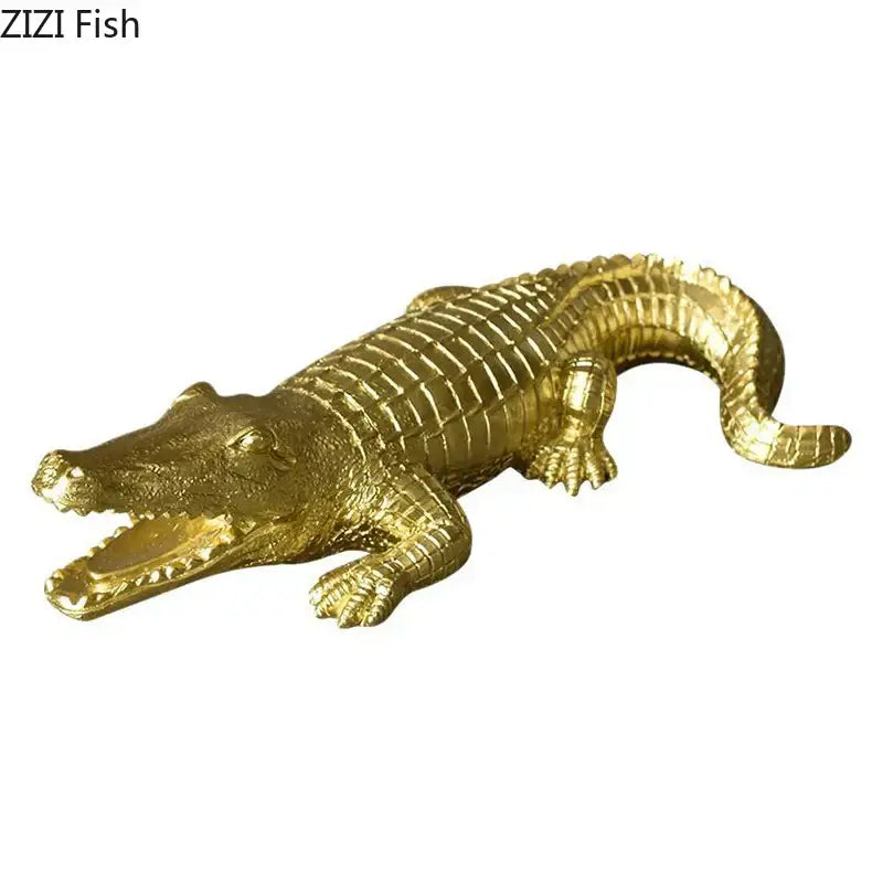 DecorBites™ Crocodile Resin Sculpture Desk Decoration: Creative Ornaments for Aesthetic Home Decor