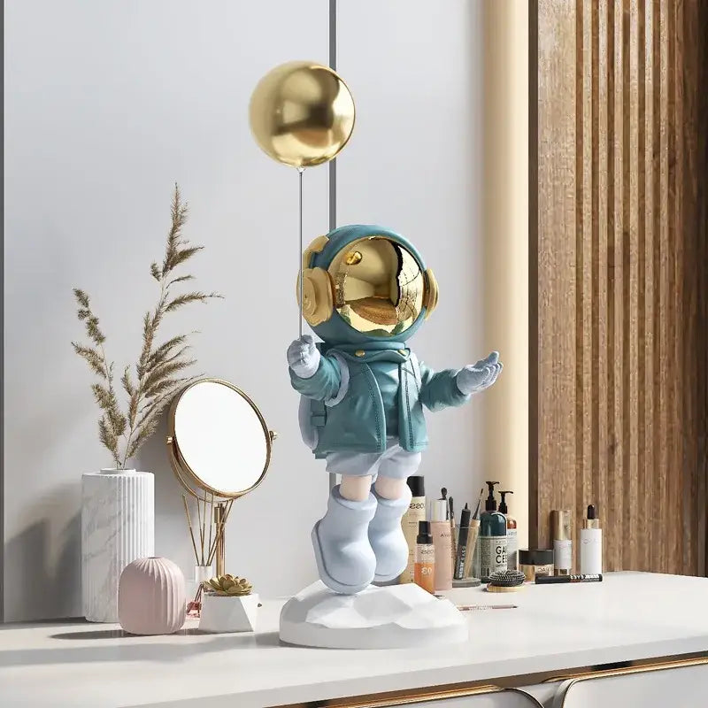 DecorBites™ Balloon Astronaut Resin Home Decor Crafts Figurines Statue Sculpture Bookcase Decor