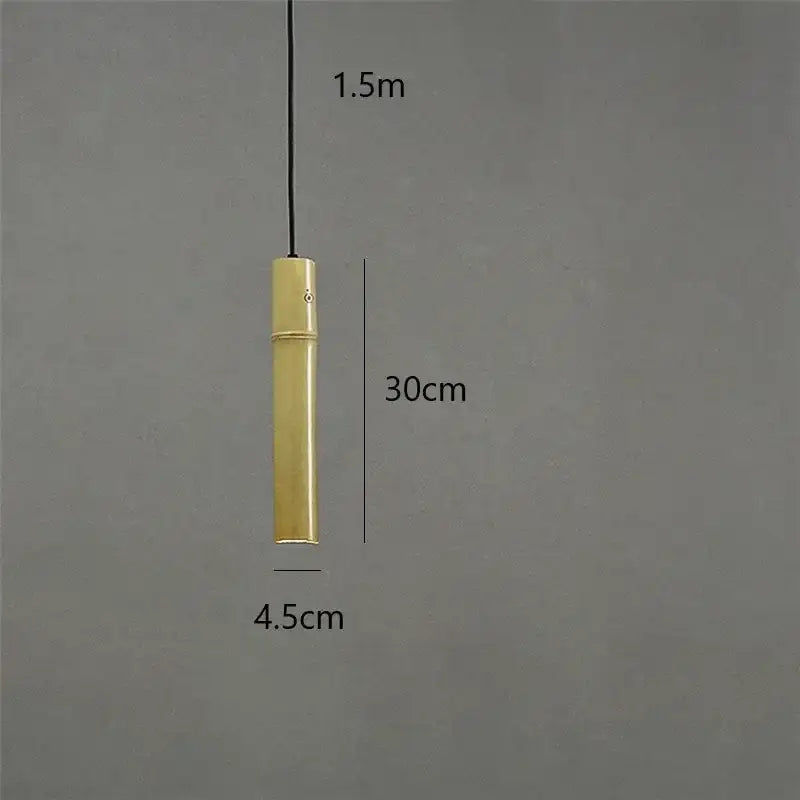 DecorBites™ Bamboo Tube Pendant Lights for Tea Room Restaurant Kitchen Dining, Wire Adjustable