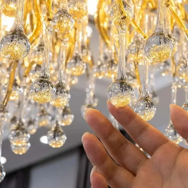 DecorBites™ Crystal Branch Chandelier LED Ceiling Light for Living Bedroom Décor