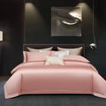 Golden satin egyptian cotton bedding set bedroom embroidery detail