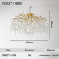 DecorBites™ Branch Crystal LED Ceiling Chandelier in Gold/Black for Dining Room Lobby