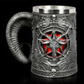 DecorBites™ Baphomet Resin Stainless Steel Beer Glass Tankard Pub Bar Decor